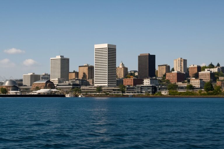 coastal view of city skyline