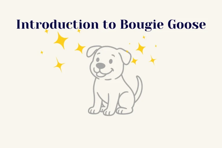 Minimalist fog-gray line art of Bougie Goose the pitbull sitting on a soft cream background, used as the Tiaras In The Wild mascot.